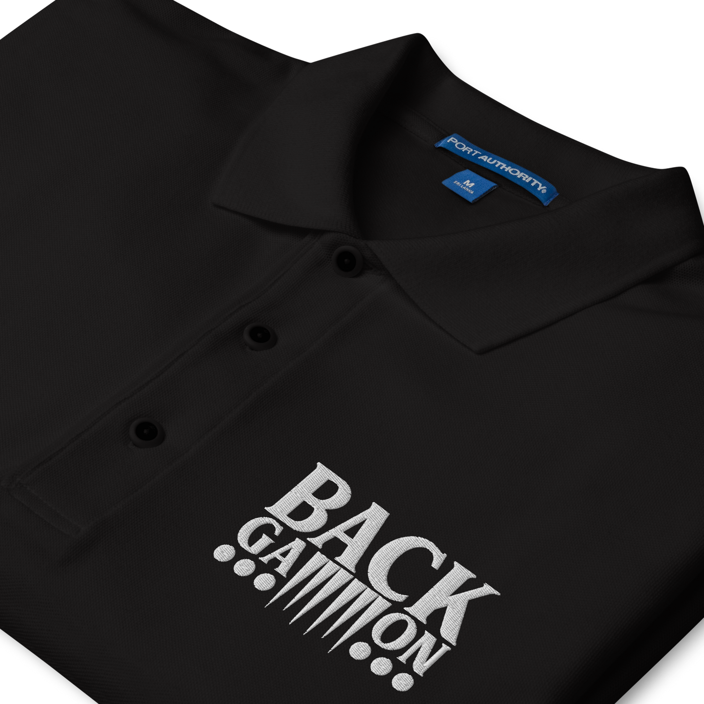 Backgammon Premium Polo (white embroidery)