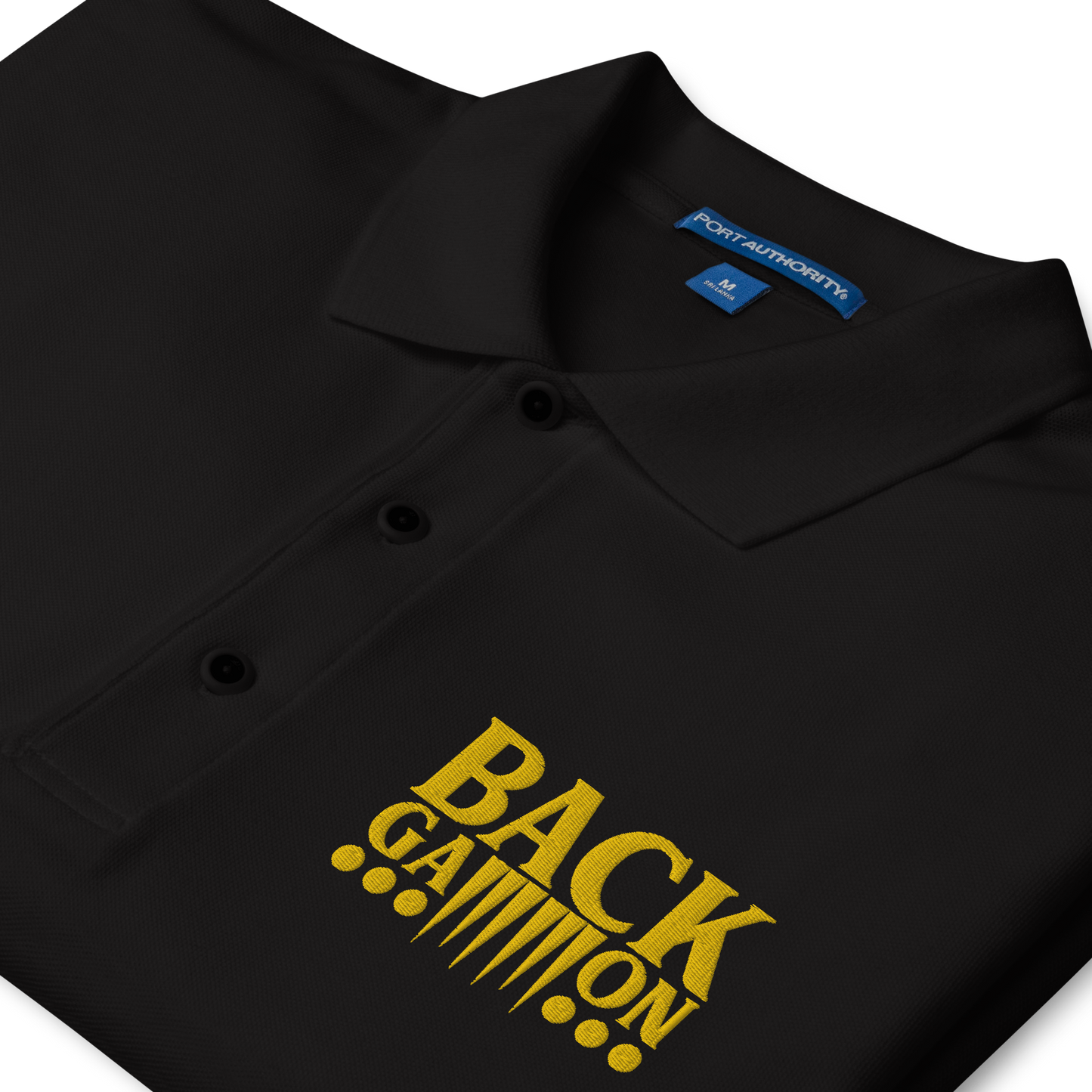 Backgammon Premium Polo (yellow embroidery)