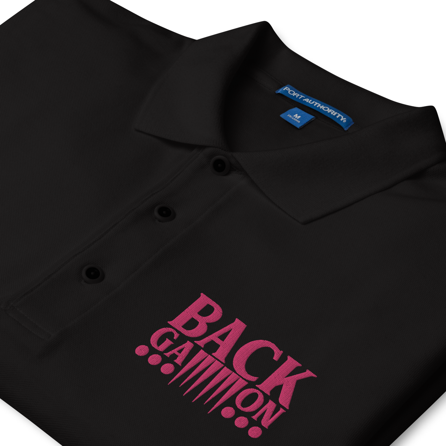 Backgammon Premium Polo (pink embroidery)