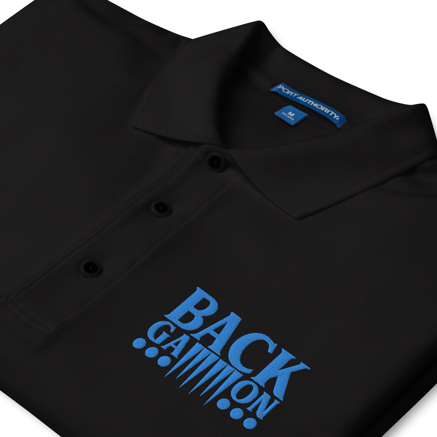 Backgammon Premium Polo (aqua embroidery)