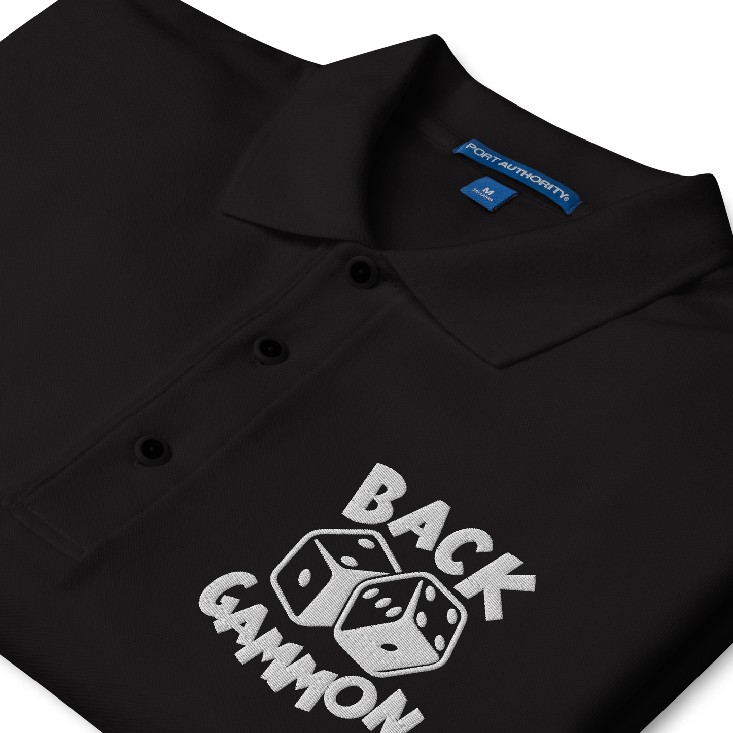 Backgammon Premium Polo (white embroidery)