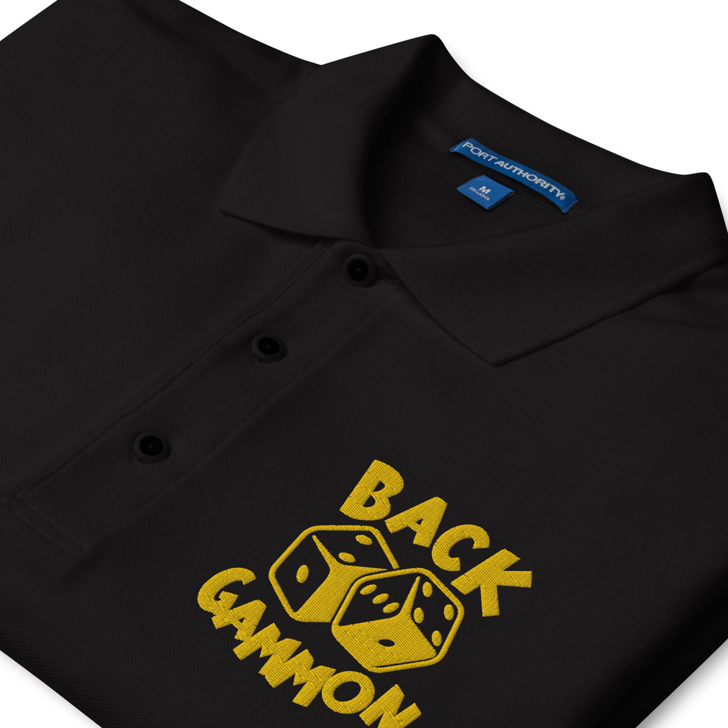 Backgammon Premium Polo (yellow embroidery)