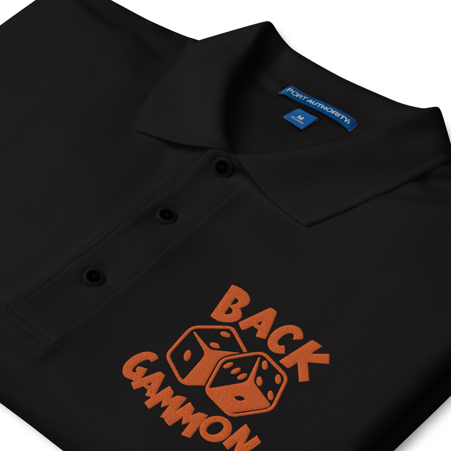 Backgammon Premium Polo (orange embroidery)