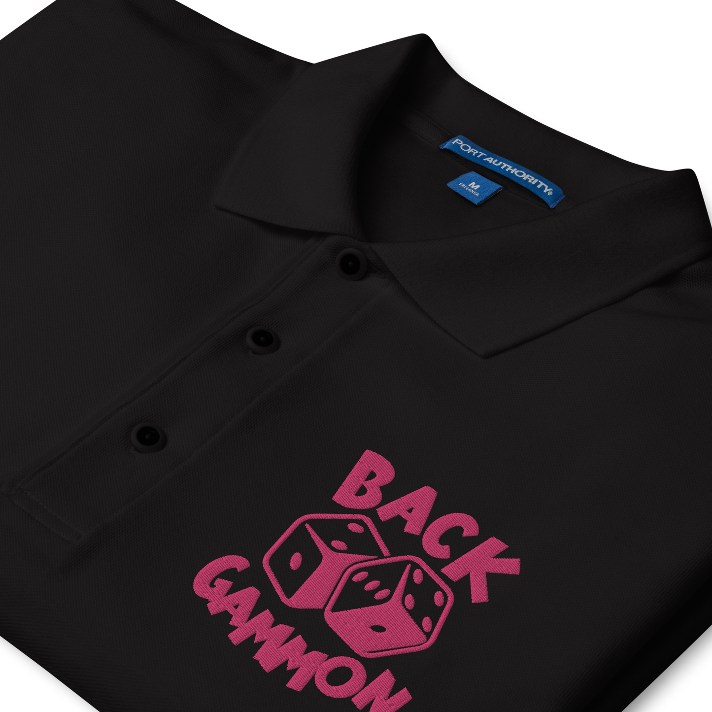 Backgammon Premium Polo (pink embroidery)