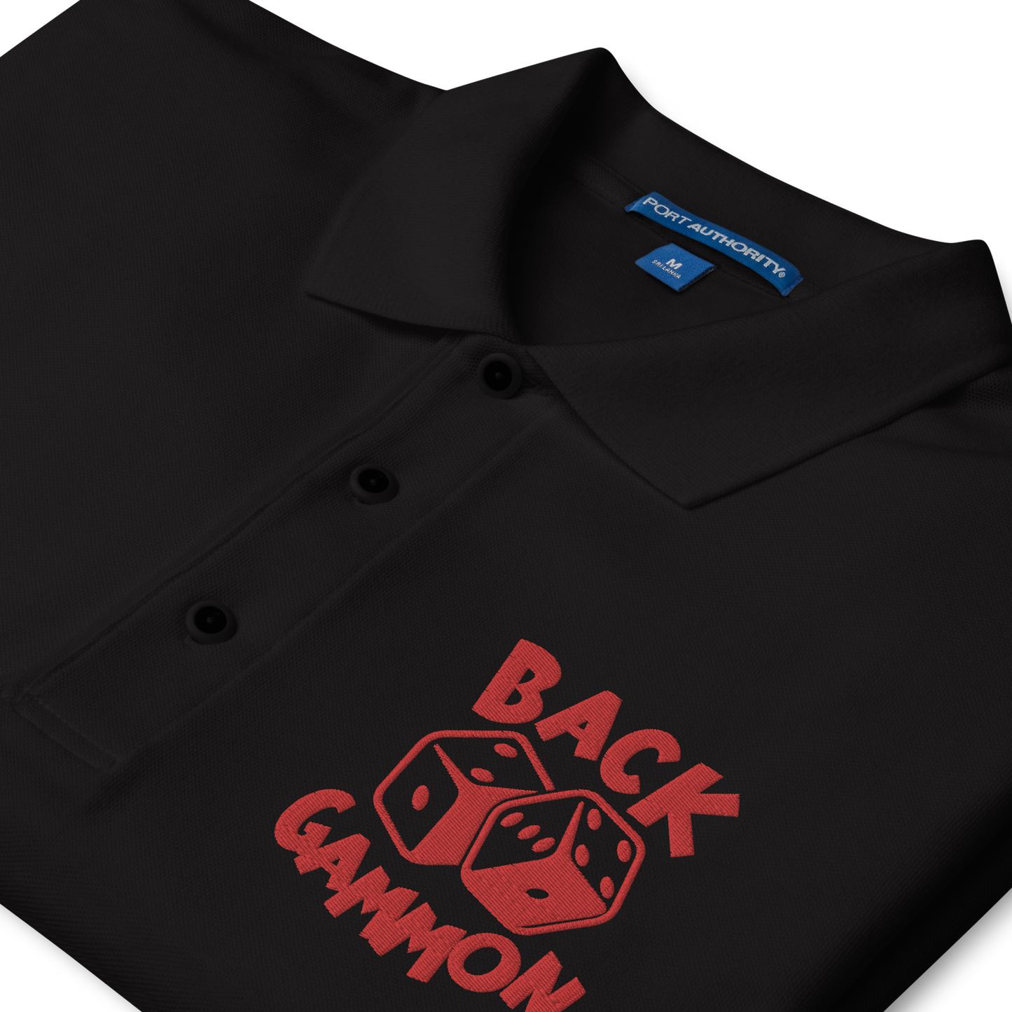 Backgammon Premium Polo (red embroidery)