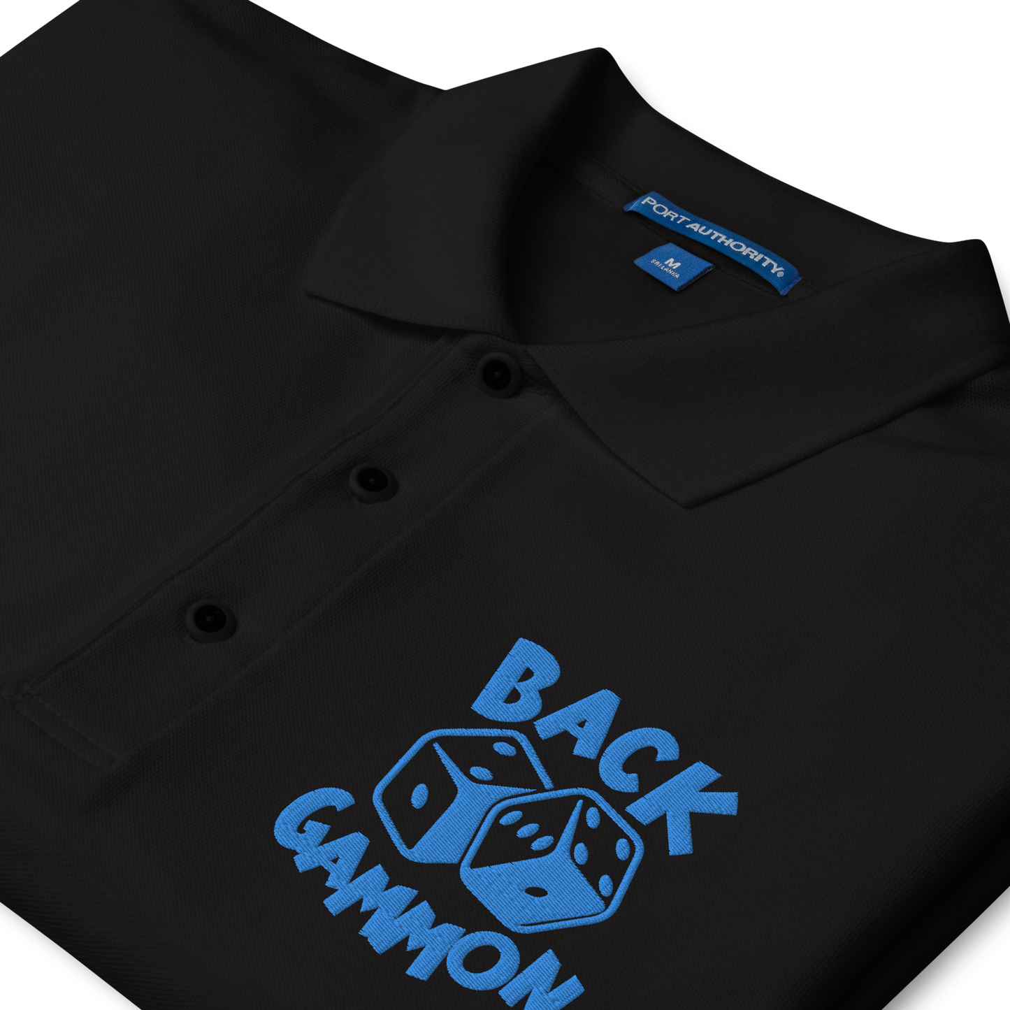 Backgammon Premium Polo (aqua embroidery)