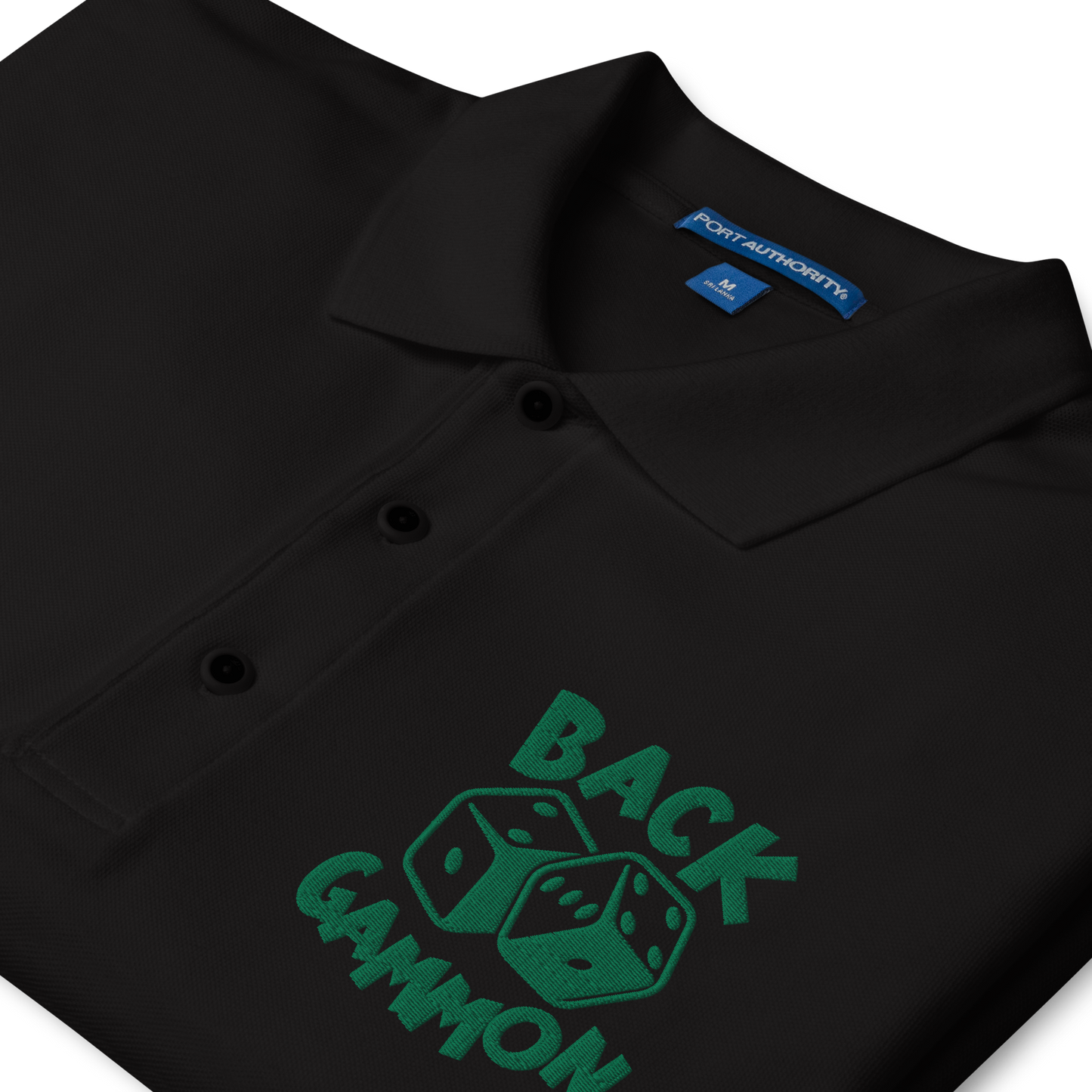 Backgammon Premium Polo (green embroidery)