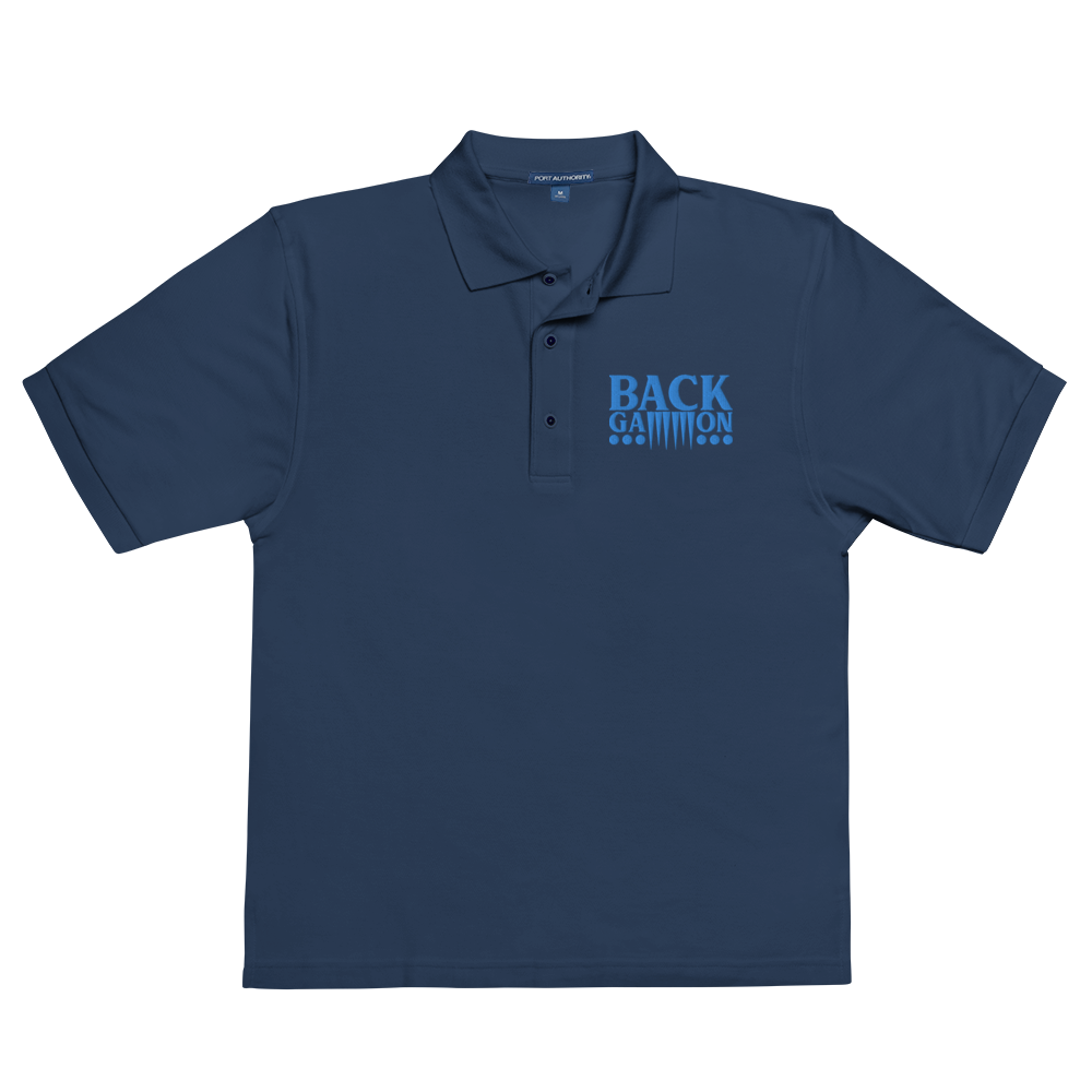 Backgammon Premium Polo (aqua embroidery)