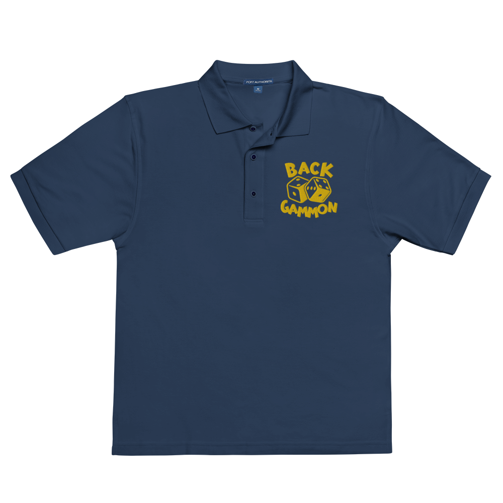 Backgammon Premium Polo (yellow embroidery)