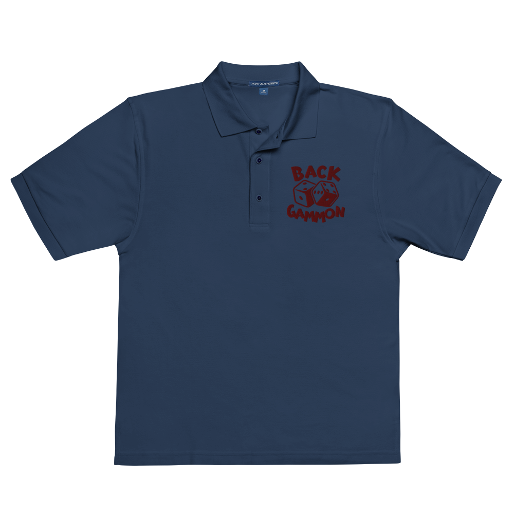 Backgammon Premium Polo (maroon embroidery)