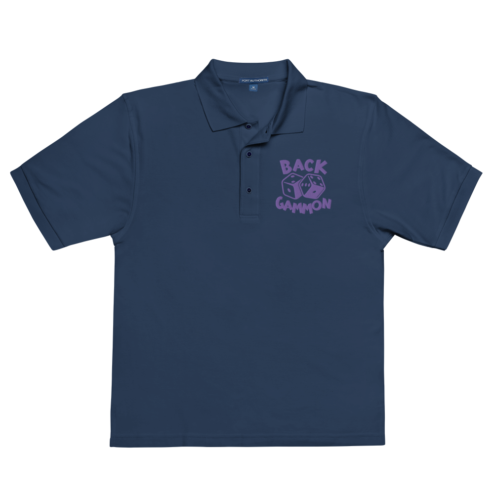 Backgammon Premium Polo (purple embroidery)