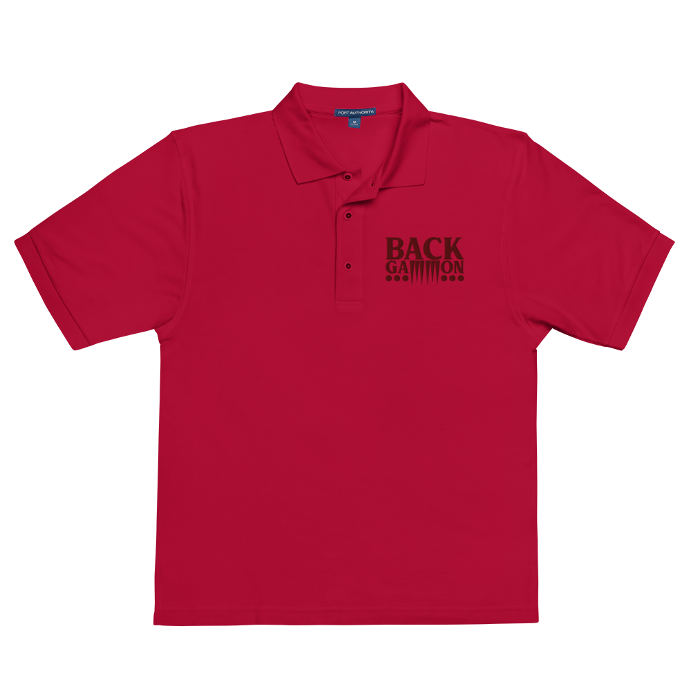 Backgammon Premium Polo (maroon embroidery)