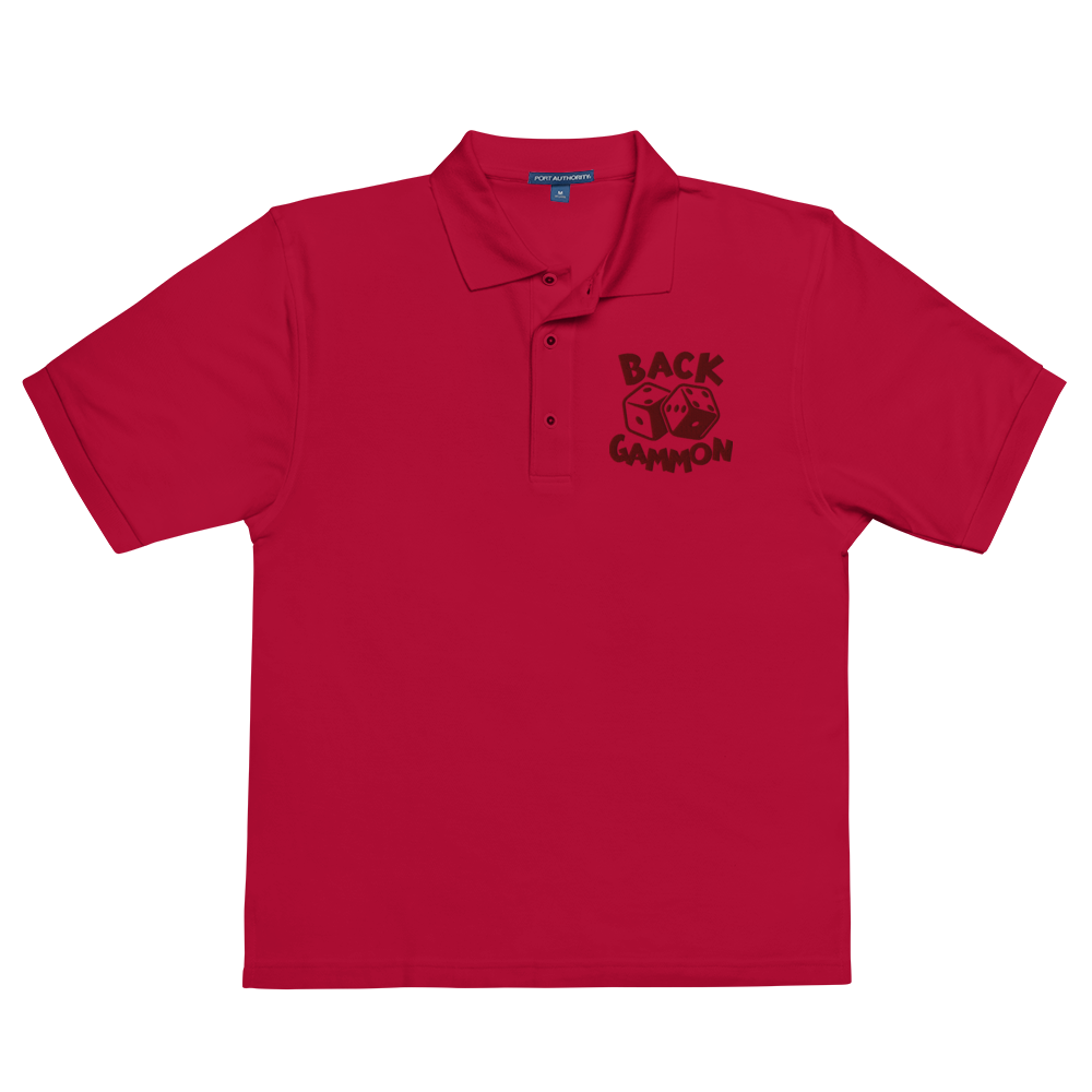 Backgammon Premium Polo (maroon embroidery)