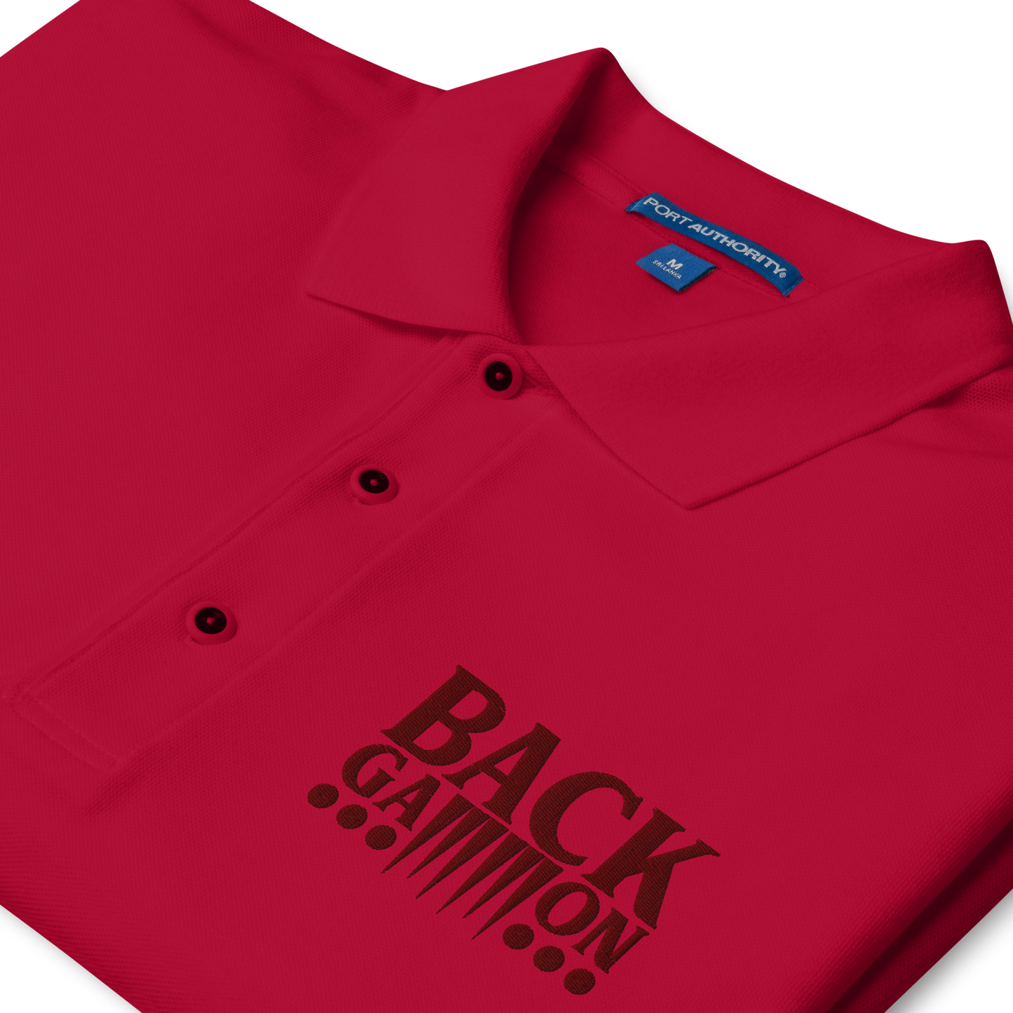 Backgammon Premium Polo (maroon embroidery)