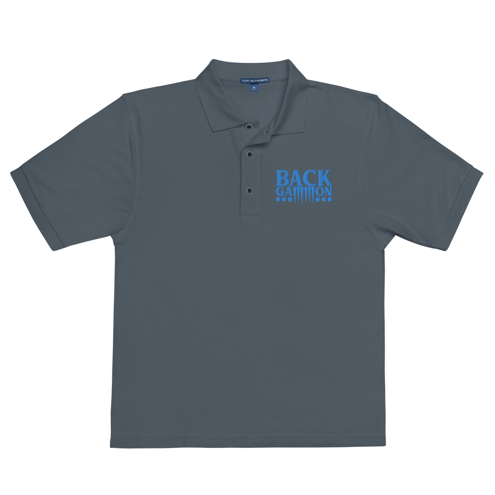 Backgammon Premium Polo (aqua embroidery)