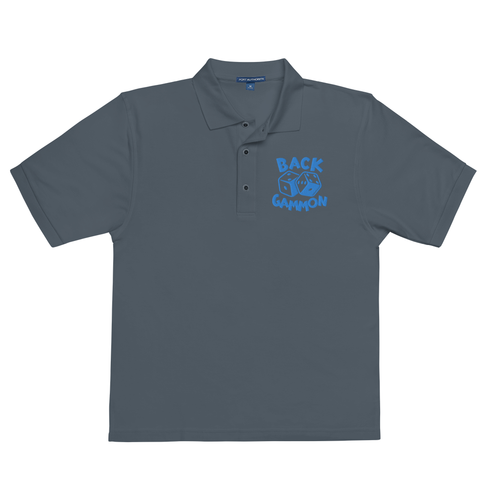 Backgammon Premium Polo (aqua embroidery)