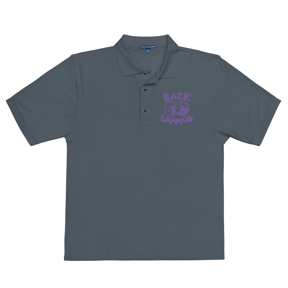 Backgammon Premium Polo (purple embroidery)