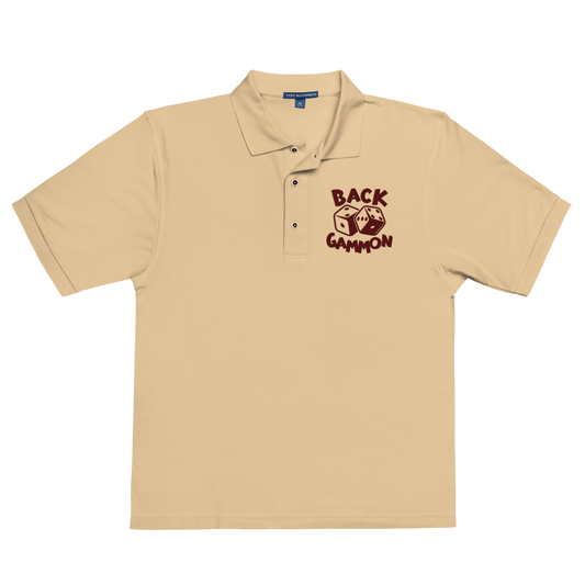 Backgammon Premium Polo (maroon embroidery)