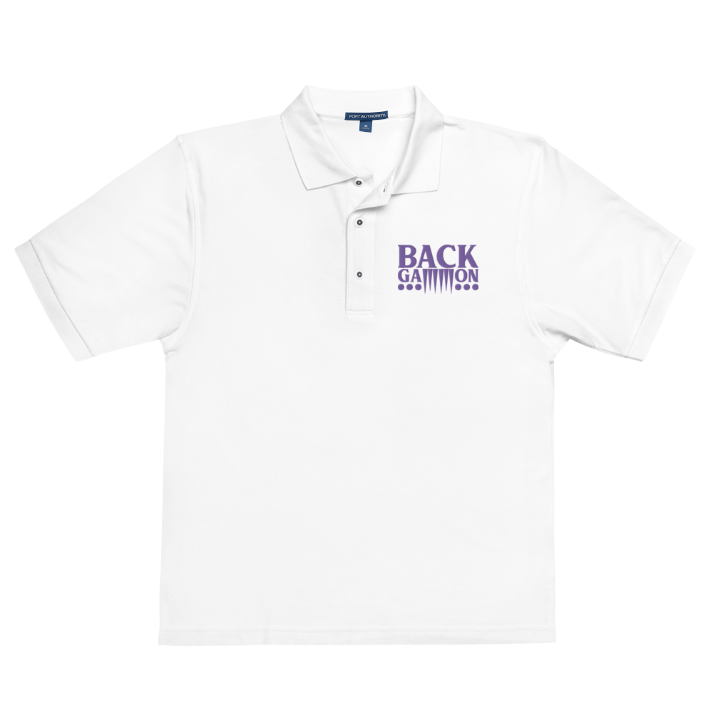 Backgammon Premium Polo (purple embroidery)