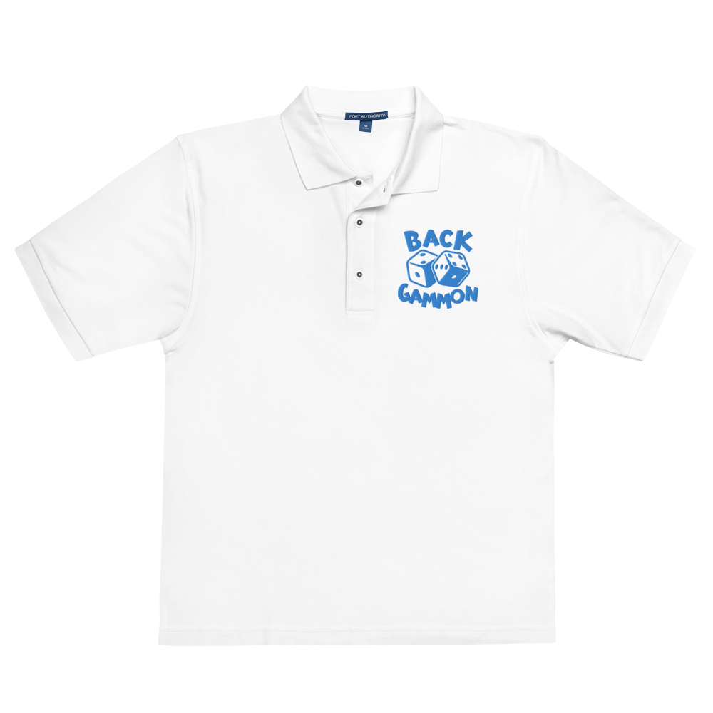 Backgammon Premium Polo (aqua embroidery)