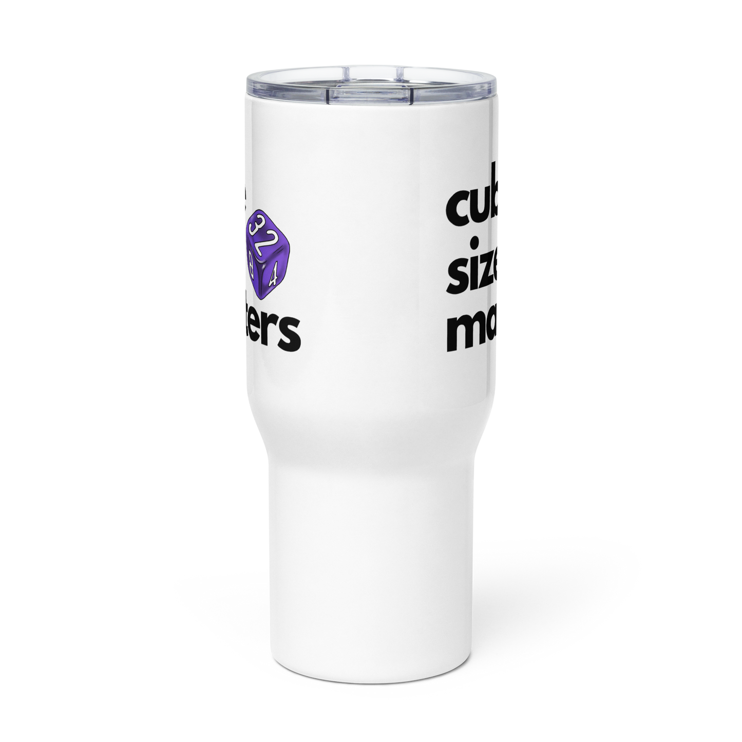 'CUBE SIZE MATTERS' Travel Mug