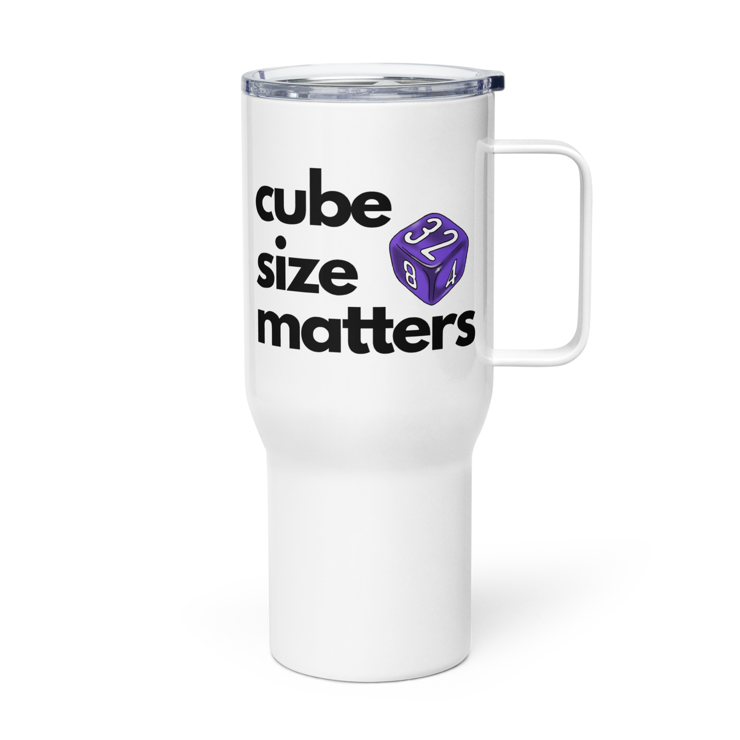 'CUBE SIZE MATTERS' Travel Mug