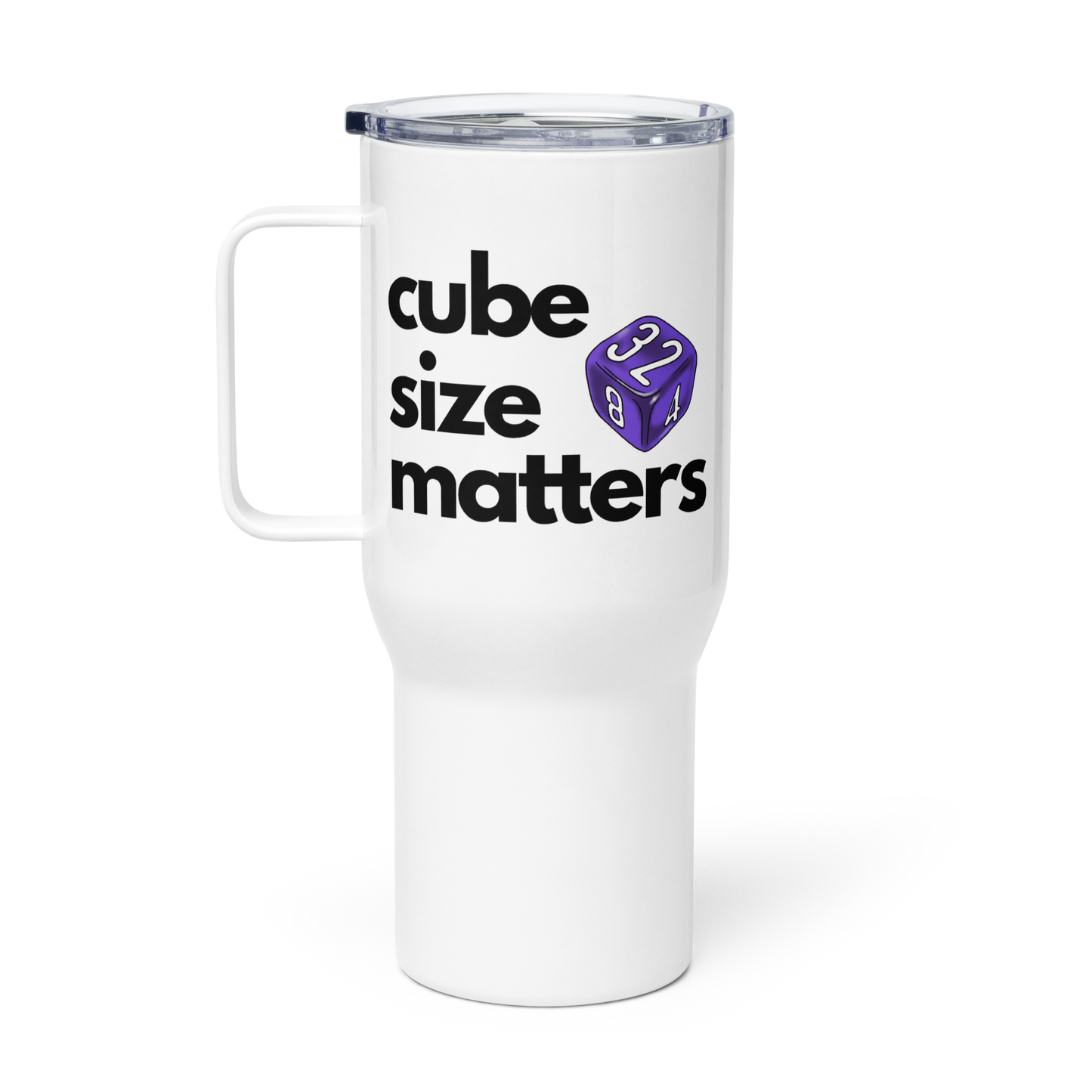 'CUBE SIZE MATTERS' Travel Mug