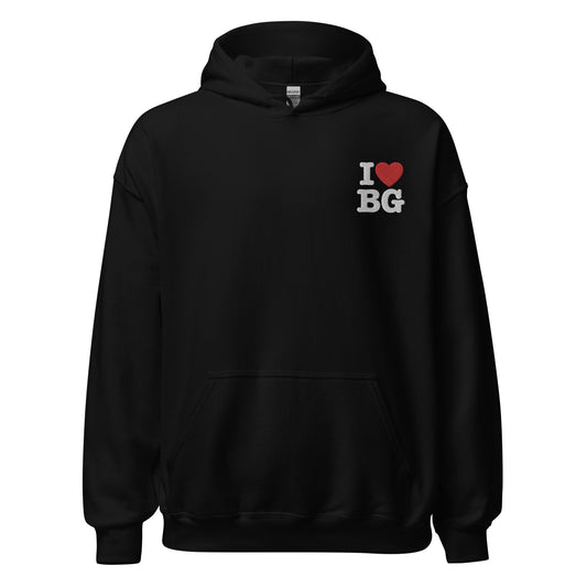 "I HEART BG" Backgammon Pullover Hoodie