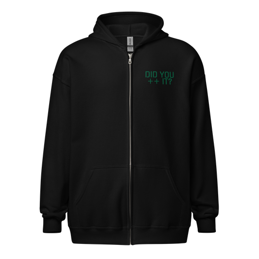 'DID YOU ++ IT?" Zip Hoodie