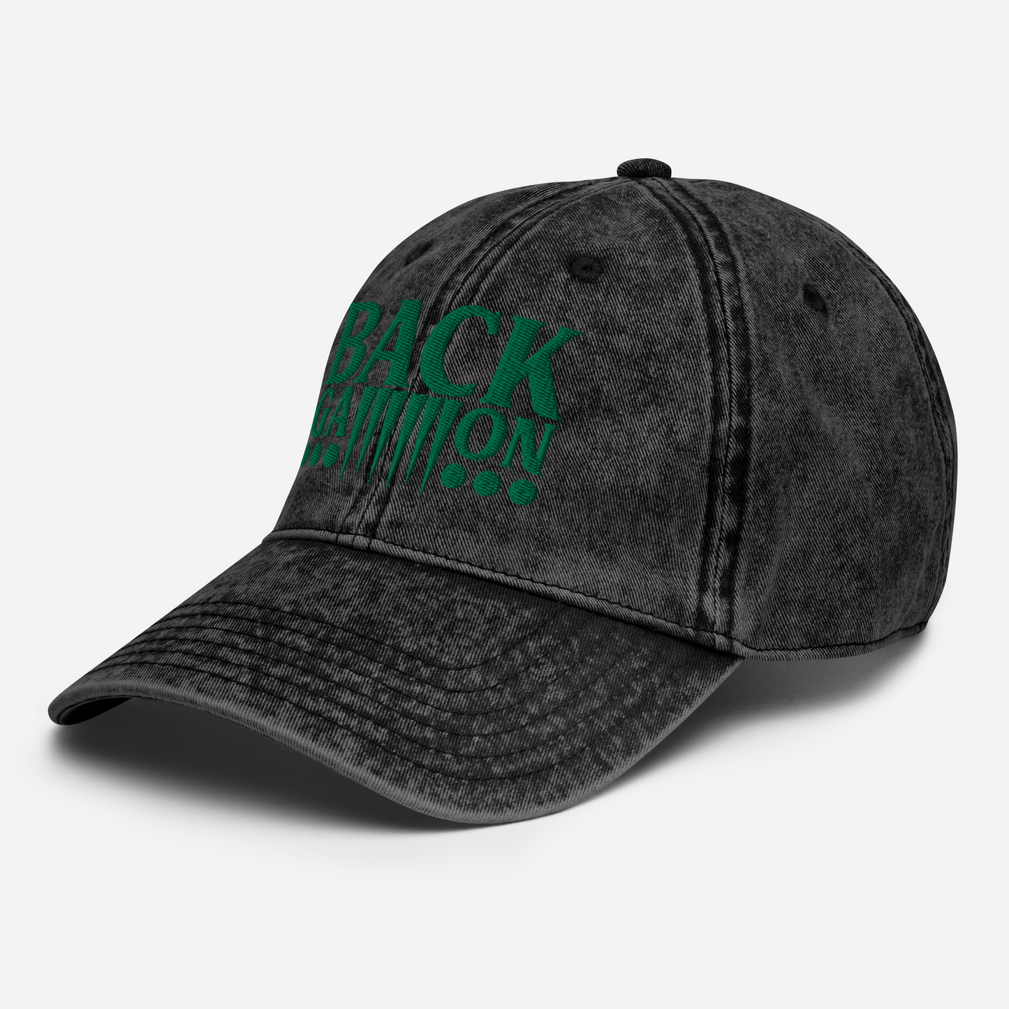 Backgammon Vintage Cotton Twill Hat (green embroidery)