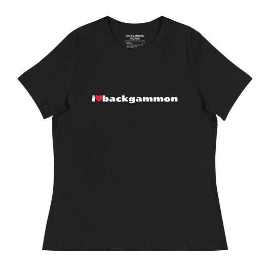 "I LOVE BACKGAMMON' Women's Shirt