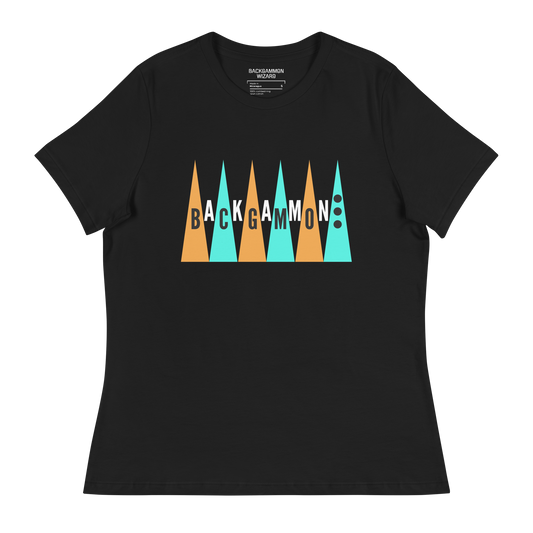 Nostalgic Backgammon Women's Shirt (Orange/Turquoise)